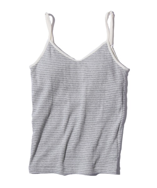 MILLER（ミラー）の「R.P.miller/ミラー CUP CAMI インナー キャミソール ボーダー 2026新作　再入荷（キャミソール・レディース・グリーン/ブラウン/ホワイト/グレー/ホワイト×ネイビー・FREE）」の4枚目の写真