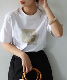 【HERCLOSET】5.6オンスニュアンスプリントTシャツ