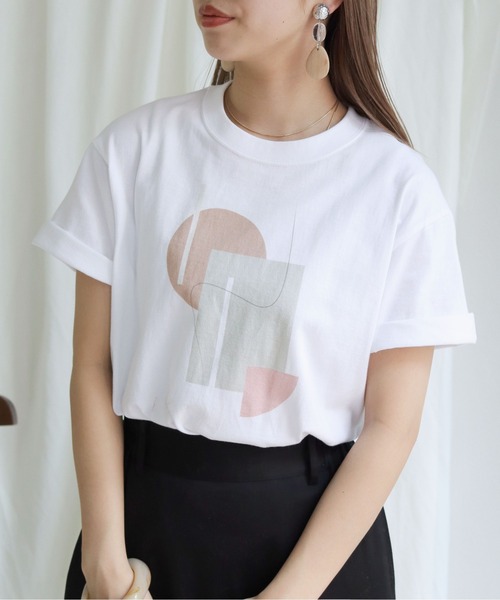 HER CLOSET(ハークローゼット)の「【HERCLOSET】5.6オンスニュアンスプリントTシャツ(Tシャツ/カットソー・レディース・ホワイト/ホワイト系その他/ホワイト系その他2/ホワイト系その他3・S/M)」の15枚目の写真