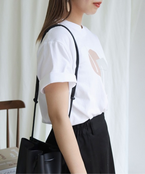 HER CLOSET(ハークローゼット)の「【HERCLOSET】5.6オンスニュアンスプリントTシャツ(Tシャツ/カットソー・レディース・ホワイト/ホワイト系その他/ホワイト系その他2/ホワイト系その他3・S/M)」の16枚目の写真