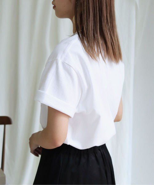 HER CLOSET(ハークローゼット)の「【HERCLOSET】5.6オンスニュアンスプリントTシャツ(Tシャツ/カットソー・レディース・ホワイト/ホワイト系その他/ホワイト系その他2/ホワイト系その他3・S/M)」の17枚目の写真