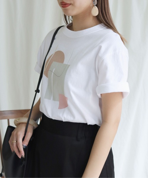 HER CLOSET(ハークローゼット)の「【HERCLOSET】5.6オンスニュアンスプリントTシャツ(Tシャツ/カットソー・レディース・ホワイト/ホワイト系その他/ホワイト系その他2/ホワイト系その他3・S/M)」の18枚目の写真