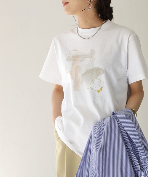 HER CLOSET(ハークローゼット)の「【HERCLOSET】5.6オンスニュアンスプリントTシャツ(Tシャツ/カットソー・レディース・ホワイト/ホワイト系その他/ホワイト系その他2/ホワイト系その他3・S/M)」の22枚目の写真