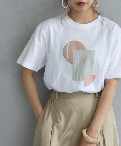 HER CLOSET(ハークローゼット)の「【HERCLOSET】5.6オンスニュアンスプリントTシャツ(Tシャツ/カットソー・レディース・ホワイト/ホワイト系その他/ホワイト系その他2/ホワイト系その他3・S/M)」の8枚目の写真