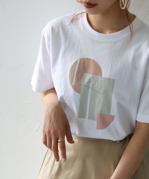 HER CLOSET(ハークローゼット)の「【HERCLOSET】5.6オンスニュアンスプリントTシャツ(Tシャツ/カットソー・レディース・ホワイト/ホワイト系その他/ホワイト系その他2/ホワイト系その他3・S/M)」の13枚目の写真