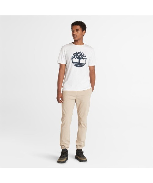 【Timberland】ロゴ ライン 半袖 ポロシャツ ネイビー/ 送料無料 セール】半袖 ウォッシュド ポロシャツ メンズ（ポロシャツ