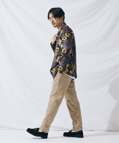 JOURNAL STANDARD（ジャーナルスタンダード）の「テキストパターン“花柄” “総柄” CPO（ブルゾン・メンズ・ブラック/ベージュ/ネイビー/グリーン系その他・MEDIUM/LARGE）」の8枚目の写真