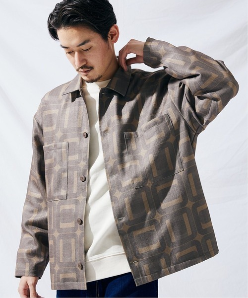 JOURNAL STANDARD（ジャーナルスタンダード）の「テキストパターン“花柄” “総柄” CPO（ブルゾン・メンズ・ブラック/ベージュ/ネイビー/グリーン系その他・MEDIUM/LARGE）」の16枚目の写真