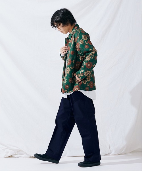 JOURNAL STANDARD（ジャーナルスタンダード）の「テキストパターン“花柄” “総柄” CPO（ブルゾン・メンズ・ブラック/ベージュ/ネイビー/グリーン系その他・MEDIUM/LARGE）」の19枚目の写真