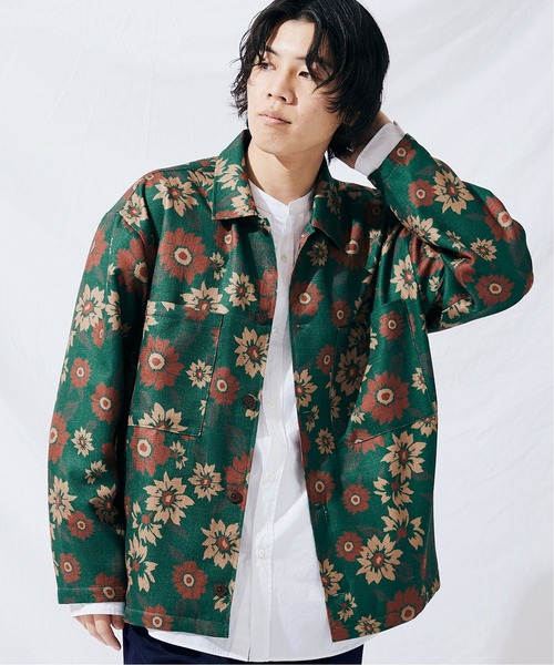 JOURNAL STANDARD（ジャーナルスタンダード）の「テキストパターン“花柄” “総柄” CPO（ブルゾン・メンズ・ブラック/ベージュ/ネイビー/グリーン系その他・MEDIUM/LARGE）」の21枚目の写真