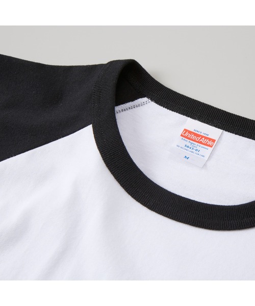 Revo.（レボ）の「United Athle ユナイテッドアスレ 5.6oz RAGLAN 3/4 SLEEVE T-SHIRT ラグラン7分袖Tシャツ（Tシャツ/カットソー・メンズ・ホワイト/ミックスグレー/ブラック×ホワイト/ブラック/ホワイト×ブラック/ホワイト×ネイビー・M/S/XL/L）」の8枚目の写真