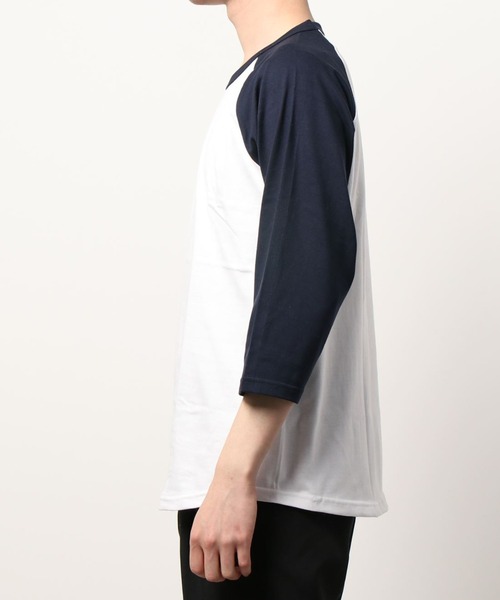 Revo.（レボ）の「United Athle ユナイテッドアスレ 5.6oz RAGLAN 3/4 SLEEVE T-SHIRT ラグラン7分袖Tシャツ（Tシャツ/カットソー・メンズ・ホワイト/ミックスグレー/ブラック×ホワイト/ブラック/ホワイト×ブラック/ホワイト×ネイビー・M/S/XL/L）」の17枚目の写真