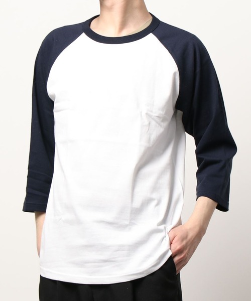 Revo.（レボ）の「United Athle ユナイテッドアスレ 5.6oz RAGLAN 3/4 SLEEVE T-SHIRT ラグラン7分袖Tシャツ（Tシャツ/カットソー・メンズ・ホワイト/ミックスグレー/ブラック×ホワイト/ブラック/ホワイト×ブラック/ホワイト×ネイビー・M/S/XL/L）」の19枚目の写真