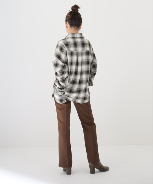 Name.（ネーム）の「【NAME./ネーム】プレイドフランネルタックスリーブシャツ（シャツ/ブラウス・レディース・ブラウン・FREE）」の12枚目の写真