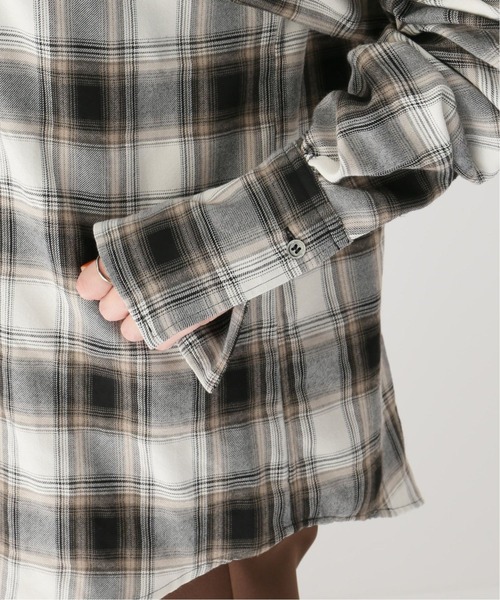 Name.（ネーム）の「【NAME./ネーム】プレイドフランネルタックスリーブシャツ（シャツ/ブラウス・レディース・ブラウン・FREE）」の11枚目の写真