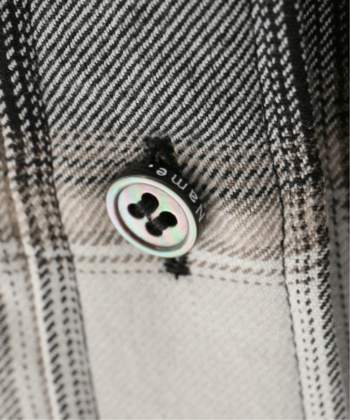 Name.（ネーム）の「【NAME./ネーム】プレイドフランネルタックスリーブシャツ（シャツ/ブラウス・レディース・ブラウン・FREE）」の5枚目の写真