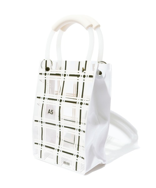 NaNa-NaNa（ナナナナ）の「nana-nana/ナナナナ A5 CHECK チェッククリアハンドバッグ（ハンドバッグ・メンズ・アイボリー・ONE SIZE）」の13枚目の写真