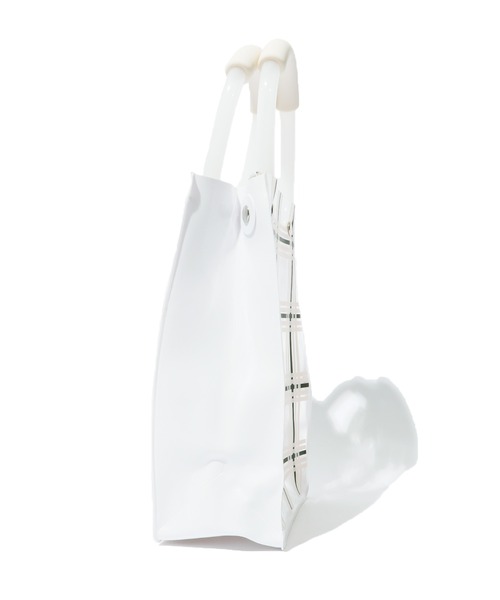 NaNa-NaNa（ナナナナ）の「nana-nana/ナナナナ A5 CHECK チェッククリアハンドバッグ（ハンドバッグ・メンズ・アイボリー・ONE SIZE）」の2枚目の写真