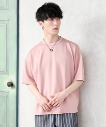 TopIsm | ワイドシルエット 接触冷感ストレッチクルーネックポンチカットソー(Tシャツ/カットソー)