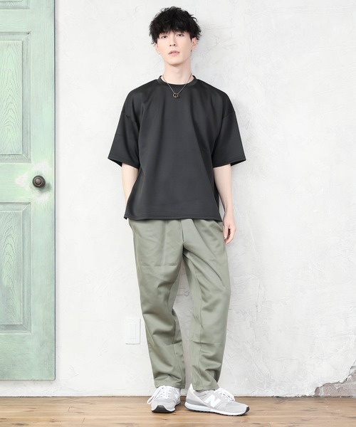 TopIsm(トップイズム)の「ワイドシルエット 接触冷感ストレッチクルーネックポンチカットソー(Tシャツ/カットソー・メンズ・ホワイト/ライトグレー/ライトブルー/ブラック/ライトピンク/グレイッシュベージュ・LL/M/L)」の10枚目の写真