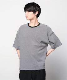 SITRY | wide silhouette Heavy weight miclo border T-shirt/ワイドシルエット マイクロボーダー Ｔシャツ(Tシャツ/カットソー)
