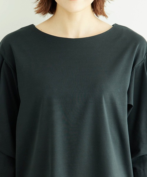 ROPE' PICNIC(ロペピクニック)の「2WAY/60シルケット袖タックプルオーバー(Tシャツ/カットソー・レディース・ブラック/ホワイト/サックスブルー/グリーン・38)」の22枚目の写真