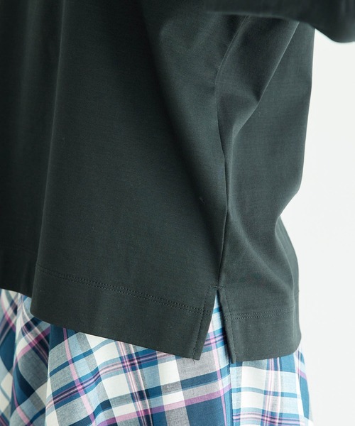 ROPE' PICNIC(ロペピクニック)の「2WAY/60シルケット袖タックプルオーバー(Tシャツ/カットソー・レディース・ブラック/ホワイト/サックスブルー/グリーン・38)」の20枚目の写真