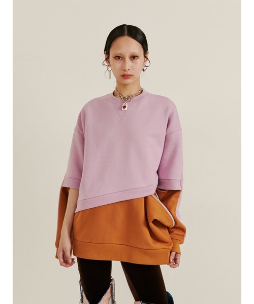 PAMEO POSE(パメオポーズ)の「Slushed Sweat Shirts(スウェット・レディース・オレンジ/グリーン/スカイブルー・FREE)」の4枚目の写真