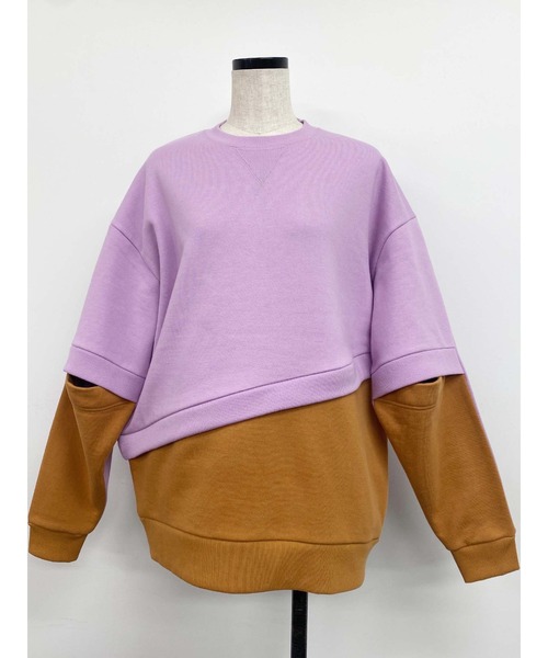 PAMEO POSE(パメオポーズ)の「Slushed Sweat Shirts(スウェット・レディース・オレンジ/グリーン/スカイブルー・FREE)」の7枚目の写真