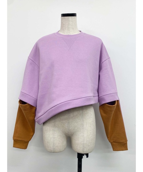 PAMEO POSE(パメオポーズ)の「Slushed Sweat Shirts(スウェット・レディース・オレンジ/グリーン/スカイブルー・FREE)」の5枚目の写真