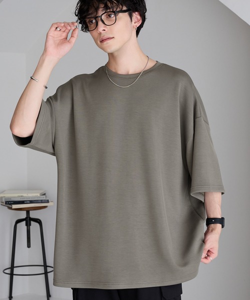 サイドストレージ半袖ポンチTops MONO-MART（モノマート）の「サイドスリットハイポンチ ルーズ