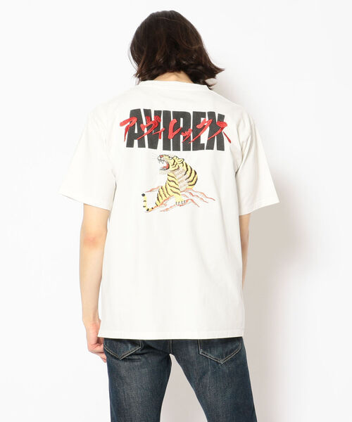 AVIREX(アヴィレックス)の「ヘヴィオンス エンブロイダリー Tシャツ "アヴィレックス" / S/S HEAVY OZ EMBROIDERY T-SHIRT "アヴィレックス"(Tシャツ/カットソー・メンズ・オフホワイト/ブラック/モカ/オリーブ・X-LARGE/XX-LARGE/MEDIUM/LARGE)」の2枚目の写真