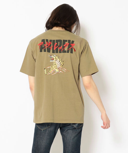 AVIREX(アヴィレックス)の「ヘヴィオンス エンブロイダリー Tシャツ "アヴィレックス" / S/S HEAVY OZ EMBROIDERY T-SHIRT "アヴィレックス"(Tシャツ/カットソー・メンズ・オフホワイト/ブラック/モカ/オリーブ・X-LARGE/XX-LARGE/MEDIUM/LARGE)」の1枚目の写真