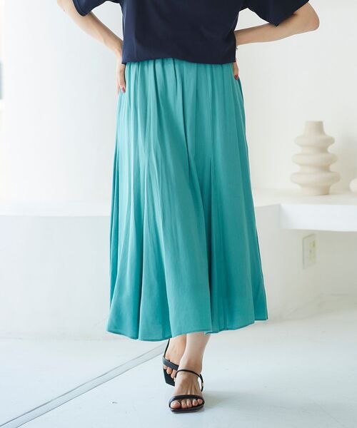 le.coeur blanc(ルクールブラン)の「リネンライクマーメイドスカート(スカート・レディース・パープル/ダークグレー/モカ/グリーン・38)」の6枚目の写真