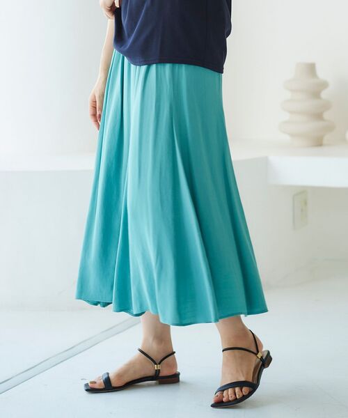 le.coeur blanc(ルクールブラン)の「リネンライクマーメイドスカート(スカート・レディース・パープル/ダークグレー/モカ/グリーン・38)」の7枚目の写真