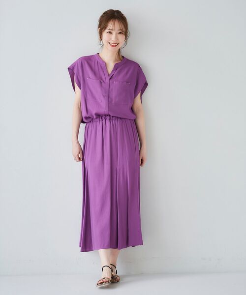 le.coeur blanc(ルクールブラン)の「リネンライクマーメイドスカート(スカート・レディース・パープル/ダークグレー/モカ/グリーン・38)」の20枚目の写真