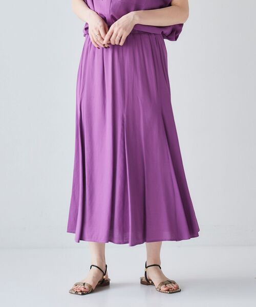 le.coeur blanc(ルクールブラン)の「リネンライクマーメイドスカート(スカート・レディース・パープル/ダークグレー/モカ/グリーン・38)」の22枚目の写真