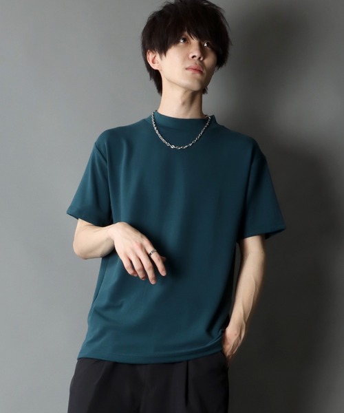 SITRY（シトリー）の「COOL Cardboard mock neck pullover/クール ダンボール モックネック プルオーバー（Tシャツ/カットソー・メンズ・ホワイト/チャコールグレー/ライトグレー/ブラック/パープル/マスタード/ブルーグリーン/ライトベージュ・M/L）」の7枚目の写真