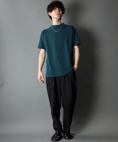 SITRY（シトリー）の「COOL Cardboard mock neck pullover/クール ダンボール モックネック プルオーバー（Tシャツ/カットソー・メンズ・ホワイト/チャコールグレー/ライトグレー/ブラック/パープル/マスタード/ブルーグリーン/ライトベージュ・M/L）」の18枚目の写真