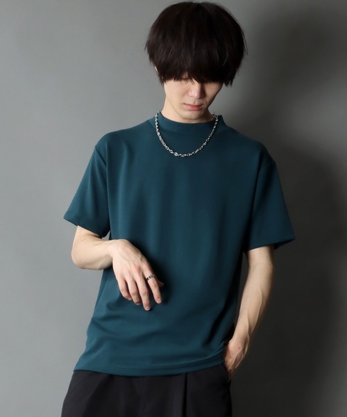 SITRY（シトリー）の「COOL Cardboard mock neck pullover/クール ダンボール モックネック プルオーバー（Tシャツ/カットソー・メンズ・ホワイト/チャコールグレー/ライトグレー/ブラック/パープル/マスタード/ブルーグリーン/ライトベージュ・M/L）」の16枚目の写真