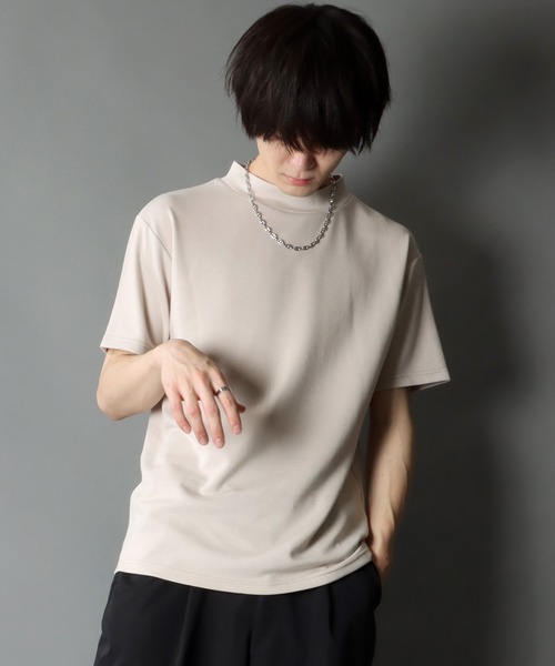 SITRY（シトリー）の「COOL Cardboard mock neck pullover/クール ダンボール モックネック プルオーバー（Tシャツ/カットソー・メンズ・ホワイト/チャコールグレー/ライトグレー/ブラック/パープル/マスタード/ブルーグリーン/ライトベージュ・M/L）」の14枚目の写真