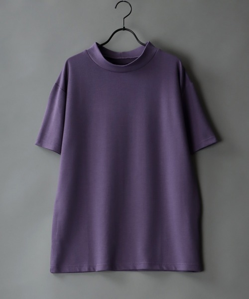 SITRY（シトリー）の「COOL Cardboard mock neck pullover/クール ダンボール モックネック プルオーバー（Tシャツ/カットソー・メンズ・ホワイト/チャコールグレー/ライトグレー/ブラック/パープル/マスタード/ブルーグリーン/ライトベージュ・M/L）」の9枚目の写真