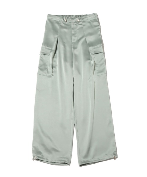 atmos pink（アトモスピンク）の「atmos pink サテンカーゴパンツ（カーゴパンツ・レディース・ホワイト/ブラック/ミント・FREE）」の3枚目の写真