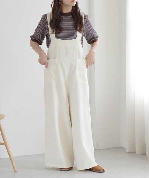 Crisp（クリスプ）の「ワッフルボーダーTシャツ（Tシャツ/カットソー・レディース・ブラウン/グリーン/アイボリー・FREE）」の16枚目の写真