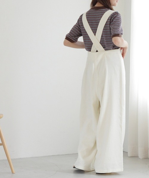 Crisp（クリスプ）の「ワッフルボーダーTシャツ（Tシャツ/カットソー・レディース・ブラウン/グリーン/アイボリー・FREE）」の17枚目の写真