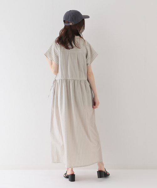 B.C STOCK(ベーセーストック)の「ストライプドロスト シャツワンピース(ワンピース・レディース・ブラウン/イエロー/オレンジ・FREE)」の16枚目の写真