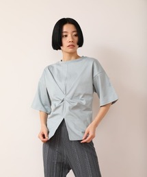 ハーフスリーブタックデザインTシャツ