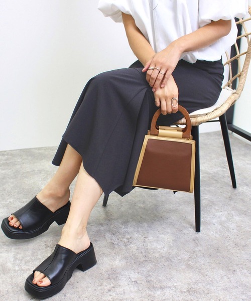 MLI'A（エムリア）の「リネンスリットマーメイドスカート（スカート・レディース・ブラック/ナチュラル/モカ・M）」の6枚目の写真