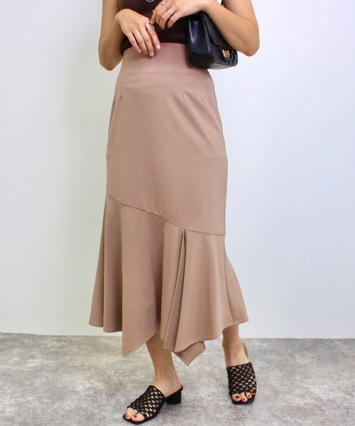 MLI'A（エムリア）の「リネンスリットマーメイドスカート（スカート・レディース・ブラック/ナチュラル/モカ・M）」の13枚目の写真