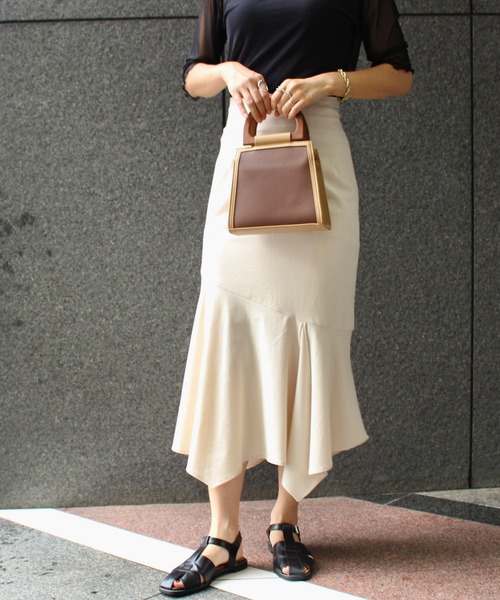 MLI'A（エムリア）の「リネンスリットマーメイドスカート（スカート・レディース・ブラック/ナチュラル/モカ・M）」の22枚目の写真